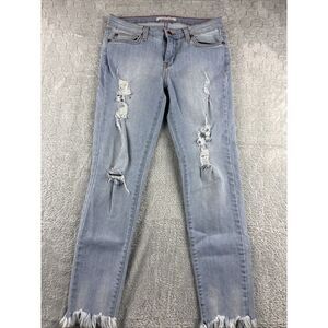 Angry Rabbit Light Washed Distressed Denim Blue‎ Jeans JR Size 7